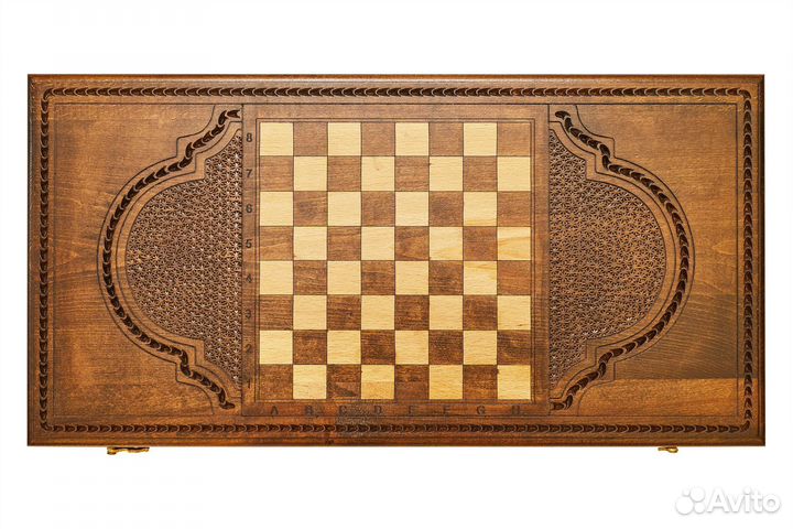 Нарды резные Солнечное затмение 61 х 61 см бук Армения 62440