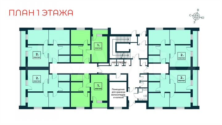 2-к. квартира, 63,5 м², 1/5 эт.
