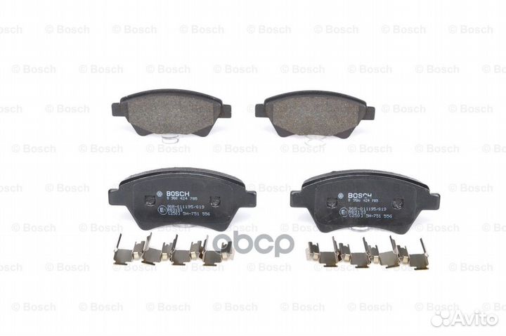 Колодки тормозные дисковые перед 0986424785