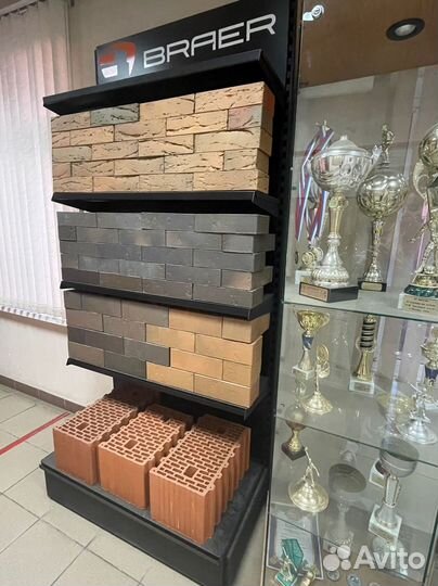 Кирпич керамический грифель limited рифленый Braer