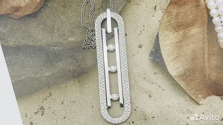 Шикарное колье из белого золота messika move uno