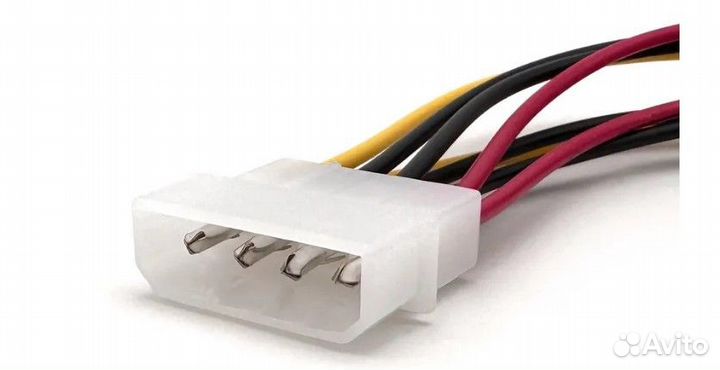 Новый Переходник molex 4pin на 2х SATA 15pin,17см