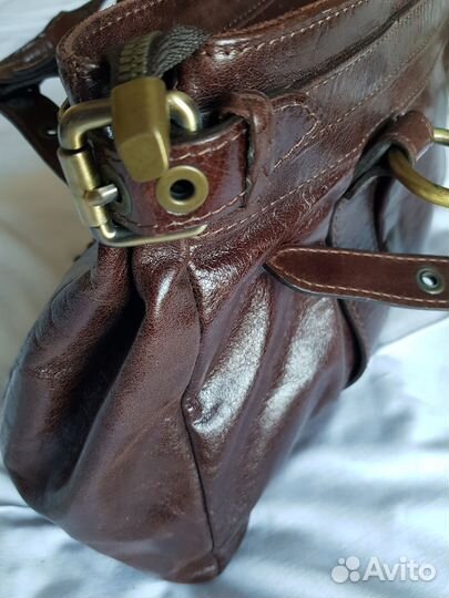 Сумка женская натуральная кожа коричневая