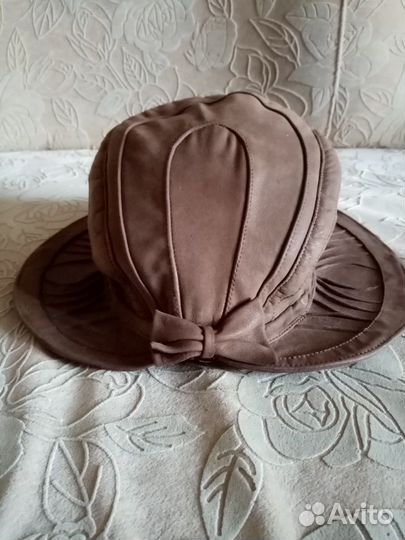 Шляпа женская натуральная кожа