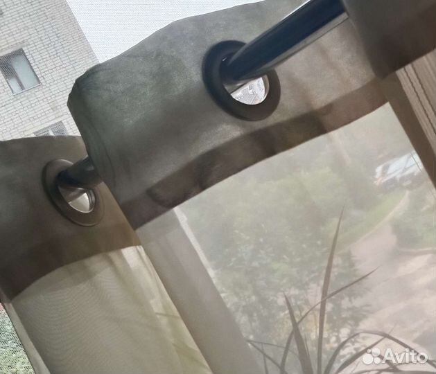 Комплект Шторы/вуаль - 2шт В.2,5 м*2 м+2м