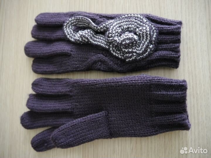 Перчатки женские новые трикотажные теплые 7-7,5