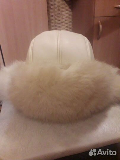 Зимняя шапка, песец, женская