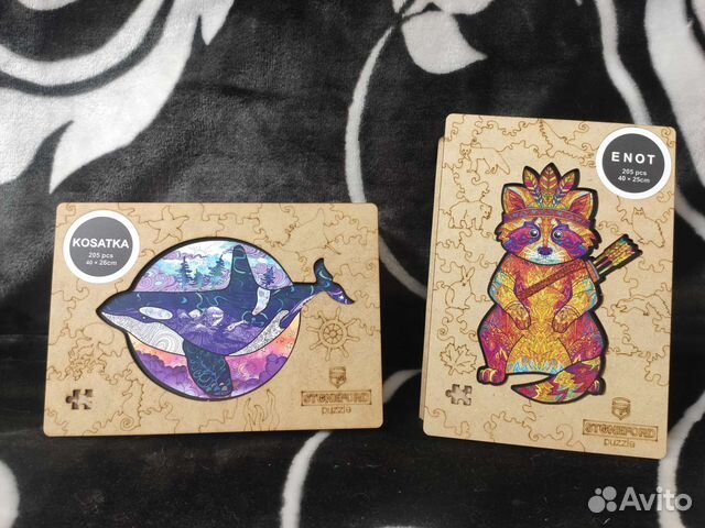 Деревянные пазлы новые