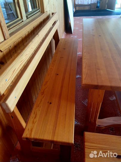 Стол с лавками для дачи и дома