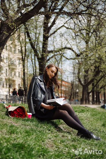 15 красных роз 50см. Свежие розы