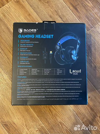 Игровые наушники Sades gaming headset RGB 7.1