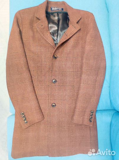 Пальто мужское коричневое