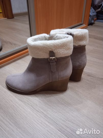 Ботильоны замшевые на овчине
