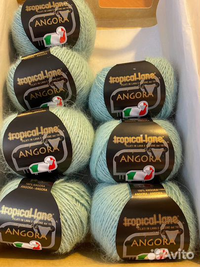 Пряжа ангора, пыльная мята (179) Италия