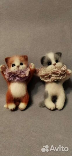 Игрушки из шерсти. Котёнок