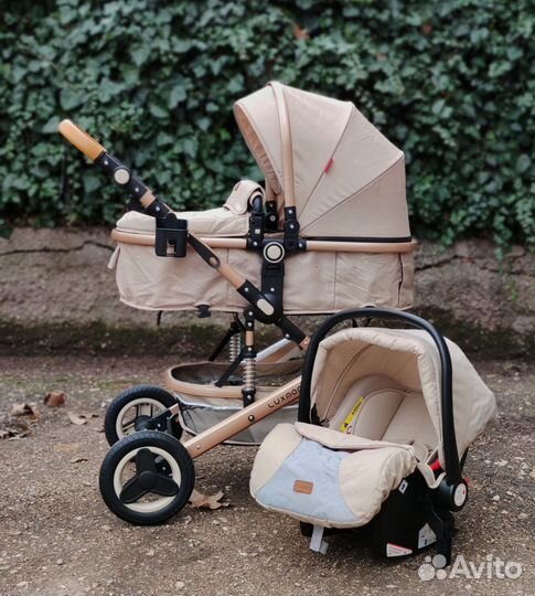 Коляска трансформер 3 в 1 лёгкая Luxmom