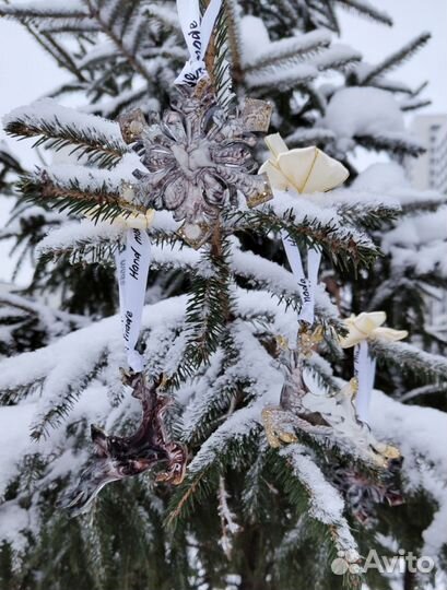 Набор елочных игрушек ручной работы