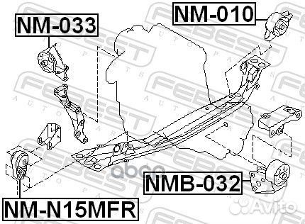 NM-033 подушка двигателя правая Nissan Sunny B