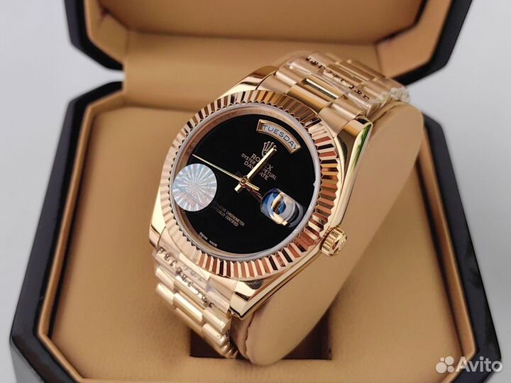 Часы мужские Rolex day date gold black