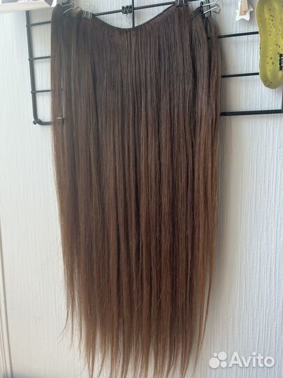 Волосы на трессах детские 50 см не окрашенные
