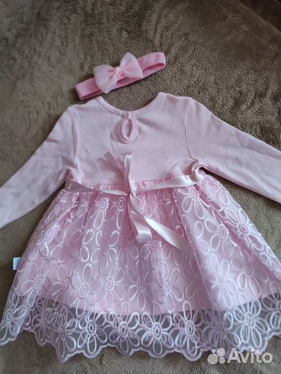 Платье праздничное для девочки 68-74 см