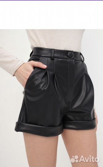 Шорты женские кожаные