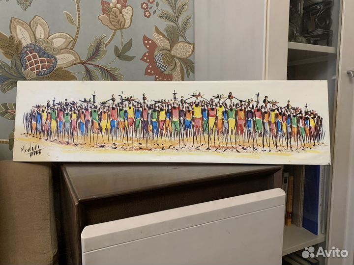 Картина «Народ с дарами», ангольский художник