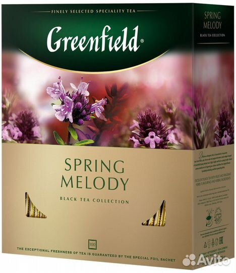 Чай Гринфилд 100пак спринг мелоди