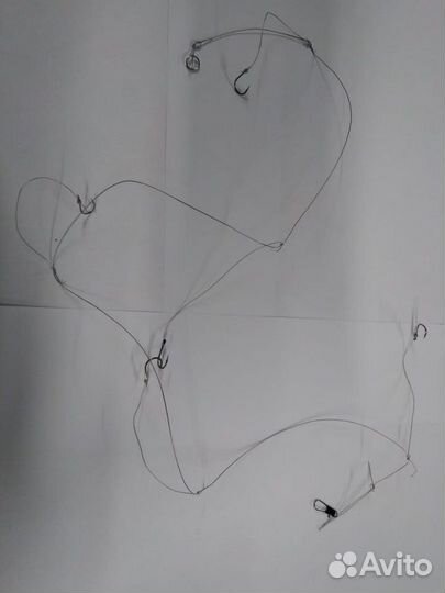 Поводок 6 крючков с отводами готовый монтаж