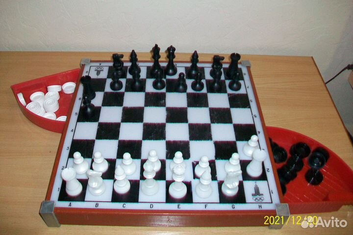 Шахматы шашки 2 в 1 ра 36-36 СССР 1980г