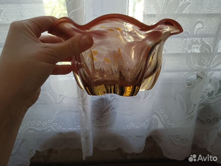 Вазочки ручной работы (гутное стекло). СССР