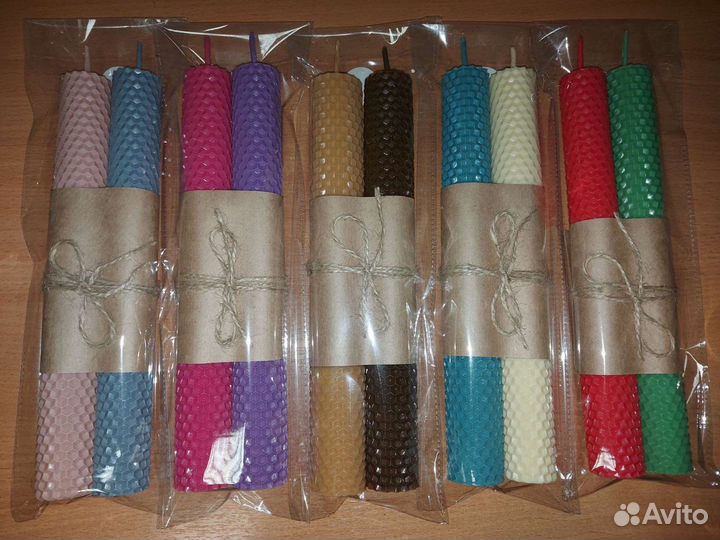 Высокие свечи цветная вощина с доставкой