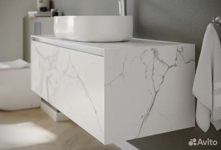 Тумба с раковиной Sancos Stone 120 Statuario white