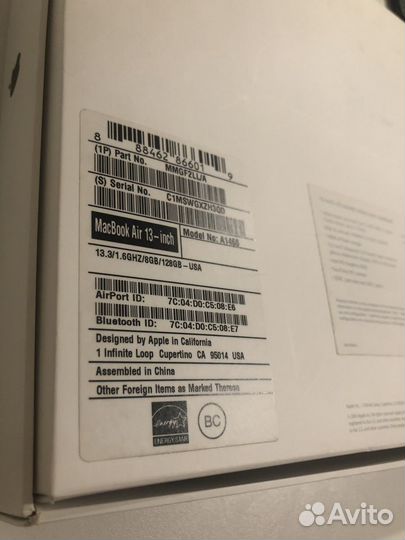 Провод от блока питания MacBook Air оригинальный