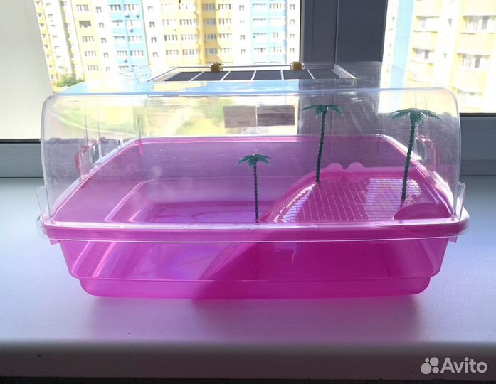 Террариум для рептилий и лампа