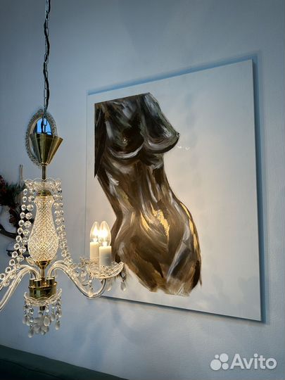 Картина интерьерная на холсте фигура девушки