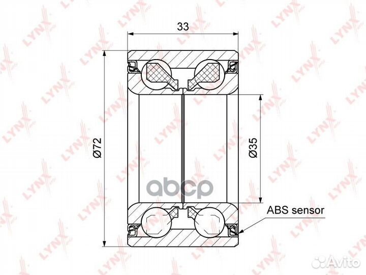 Подшипник ступ.opel corsa D/fiat/PSA 99- пер