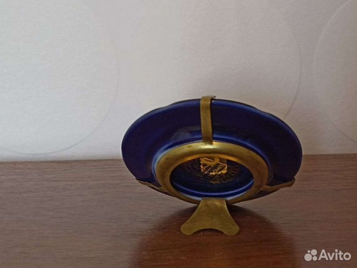 Limoges France Miniature Cobalt Blue and Gold