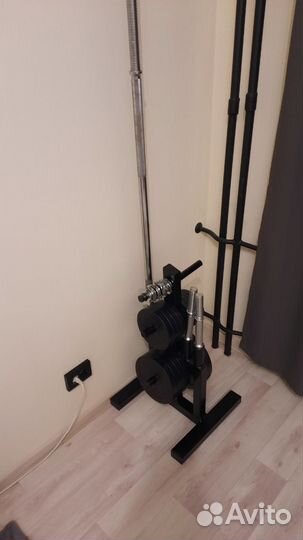 Штанга + гантели + система хранения