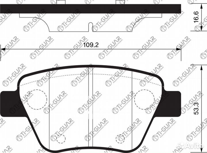 Тормозные колодки TG-0550C/PN0550 (керамика)* TiG