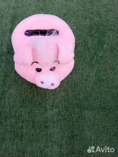 Копилка плюшевая музыкальная с цветомузыкой