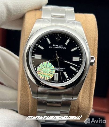 Мужские часы Rolex Oyster Perpetual черные