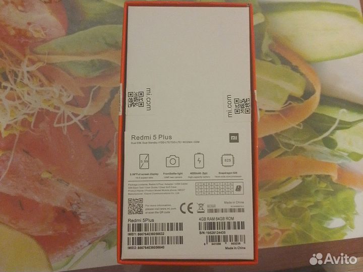 Xiaomi Redmi 5 Plus, 4/64 ГБ