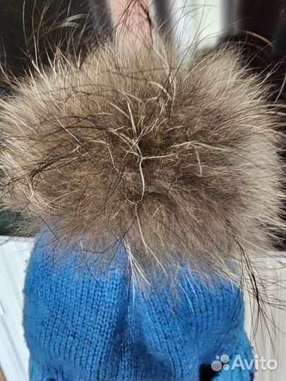Шапка зимняя с пампоном рейма