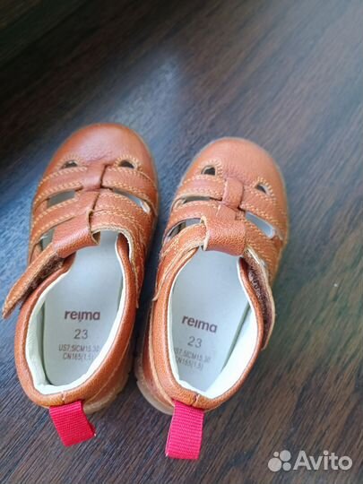Сандали кожаные reima для мальчика 23