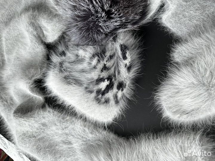 Шапка пкшиста ангора жаккард