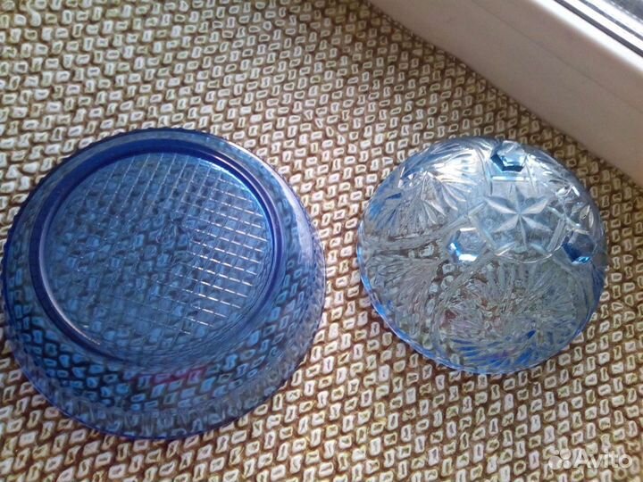 Вазы Конфетницы Цветное Стекло СССР