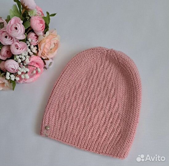 Шапка вязаная ручная работа