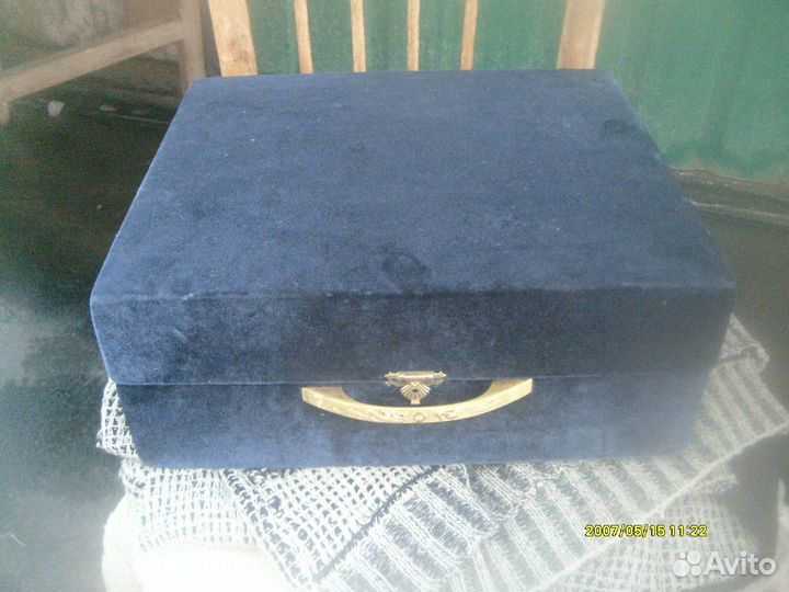 Коньячный мельхиоровый набор в футляре