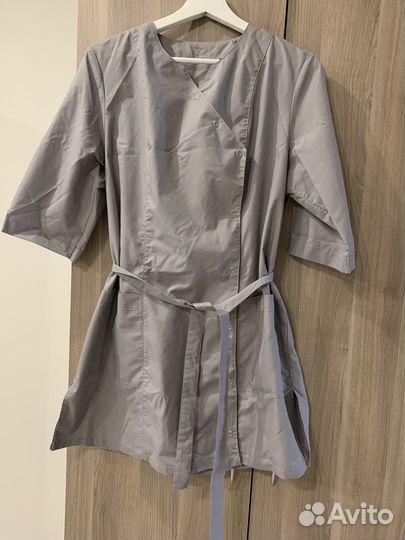 Халат медицинский серый верх 48 l